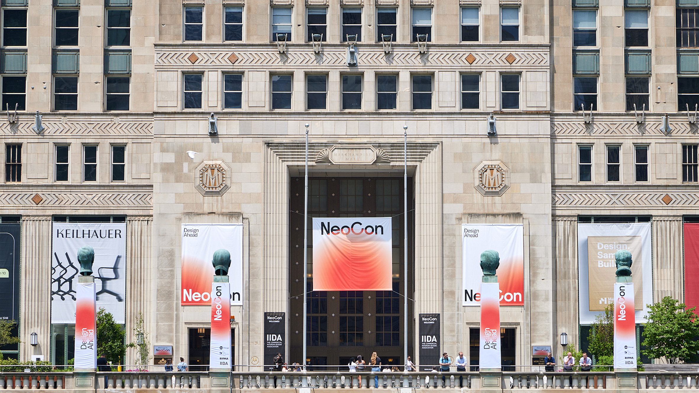 NeoCon 2026: The front of the Merchandise Mart