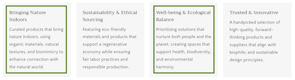The Sourcing Hub: Bringing Nature Indoors and Well-bing & Ecological Balance